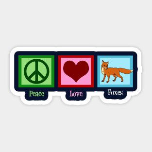 Peace Love Foxes Sticker